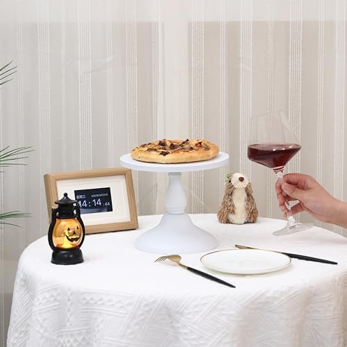 Set of 3 White Cake Stands, Metal Round Cake Holder Dessert Pie Pizza Display Stand 8" 10" 12" Serving Tray Decoration for Wedding Celebration Party Birthday Baby Shower - Image 7