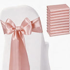 Satin Chair Sashes Bows 50 Pack Universal Polyester Chair Ribbons for Wedding Anniversary Retirement Party Birthday Engagement Banquet Graduation Outdoor Events Decor (Blush Pink, 50 pcs) by JKDMJF