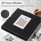 RECUTMS Photo Album 4x6 Pictures 1000 Photos Leather Large Baby Album Black - Image 2