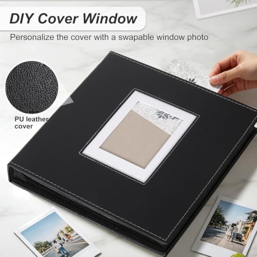 RECUTMS Photo Album 4x6 Pictures 1000 Photos Leather Large Baby Album Black - Image 2