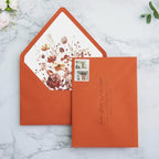 PONATIA 50PCS A7 Euro Flap Envelopes, Burnt Orange Liner Envelope - Image 4