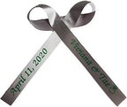 25 Personalized Ribbons Assesmbled Bows Custom Bridal Shower Favor Party Favors Wedding Bridesmaid Memorial Ribbons Funeral Baby Invitations Mis XV años Quinceanera (Silver/Gray Ribbon) - Image 5