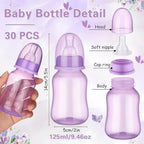 SiliFine 30 Pcs Baby Shower Favor Party Bottle Chug Game, Purple - Image 2