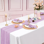 60Pack Lavender Cheesecloth Napkins Rustic Boho Gauze Napkins 20"x20" - Image 7