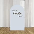 Light Blue Arch Backdrop Covers Baby Shower Party Decor We Can Bearly Wait Theme Arched Photography Background Stand Covers for Birthday Parties (2.2x5FT) - Image 3