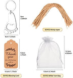 50 Pcs Silver Footprint Bottle Opener Baby Shower Favors for Guest - Image 2