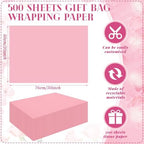 500 Sheets Light Pink Tissue Paper 20 x 30 Inch for Fall Floral Packaging - Image 3