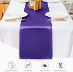 20 Pack Satin Table Runner 12 X 108 Inch Silk Table Runner for Party,Wedding, Birthday, Banquets,Decoration(Purple) - Image 4
