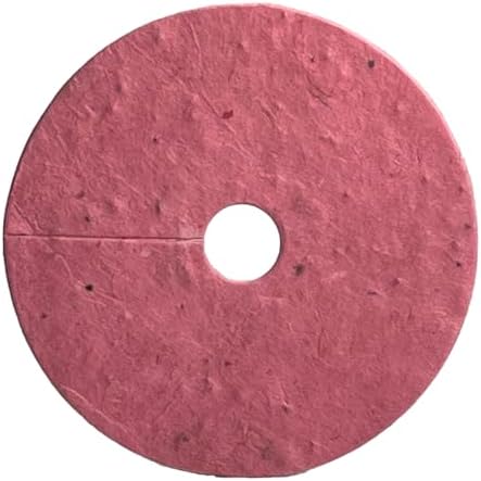 Of The Earth Handmade Paper - Wildflower Seed Paper Wine Glass Tag - 3" Diameter - Set of 36 - Choose Your Paper (68s Pink Lotka) by OfTheEarth