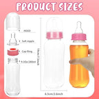 16 Pcs Baby Shower Favors Party Bottle Chug Game 15 Pink Mini Bottles and 1 Custom Wooden Stand for Gender Reveal Birthday Party Supplies Gift - Image 2