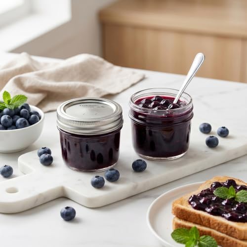 CycleMore 4oz Mason Jar, 40 Pack with Silver Split Lids - Image 3