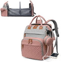 Astro alan Baby Diaper Bags with Changing Station, Waterproof Diaper Bag Backpack for Moms Dads with USB Charging Port, Baby Shower Gifts, Large Capacity diaper backpack,Pink Grey by Astroalan