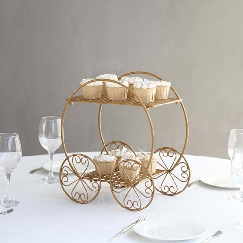 Efavormart 2 Sets of Large Metallic Gold Bird Cage Wedding Centerpiece Table Party Decor All Occasions - 9",13" Tall - Image 4