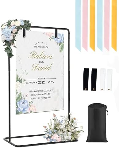 2‑Pack Adjustable Welcome Sign Stand for Event Decor by WeddingPartyDecoration