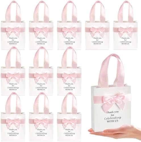 party greeting 50Pcs Wedding Gift Bags for Bridal Shower Bulk with Bow by partygreeting