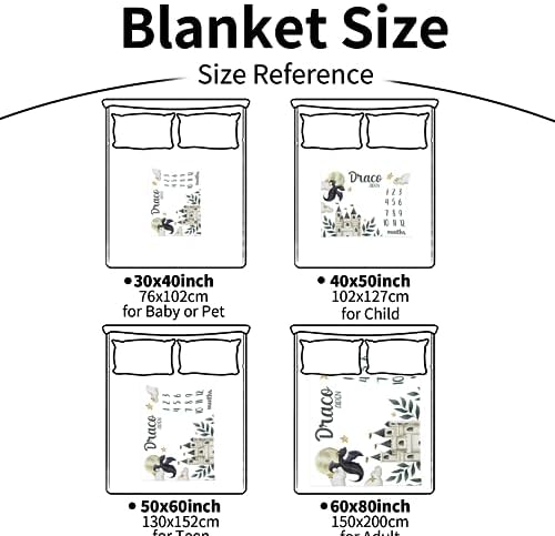 Personalized Baby Milestone Blanket for Boys Girls Baby Month Blanket- First Year Calendar Monthly Growth Chart - Dinosaur Halloween Birthday Gifts for Infant Todder(FixedSize) - Image 7