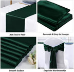 SiinvdaBZX 24 Pcs Green Satin Table Runner 12 x 108 inches Long - Image 5