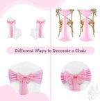 Pack of 200 Chiffon Chair Sashes for Wedding & Event Décor - Bubblegum Pink - Image 4