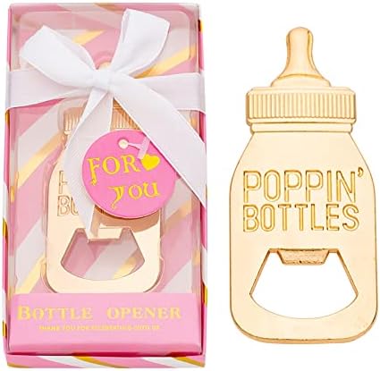24 Baby Bottle Openers - Poppin Design for Baby Girls (24 Pack Pink) - Image 2