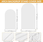 SuuWoee Wedding Arch Backdrop Stand Set of 2 With White Cover (7.2FT+6FT) - Image 3