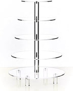 5 Tier Acrylic Cupcake Stand, Extra Thick 5mm Base, Multi Tiered Cake Stand - Image 3