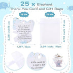 Conelist 25 Set Baby Shower Candles Favors Elephant for Guests, Blue - Image 3