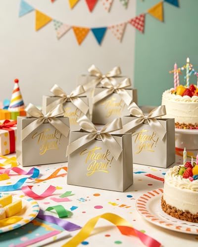 DOYIDE 120 Pack Small Thank You Gift Bags, Party Favor Bags with Bow Ribbon - Image 6