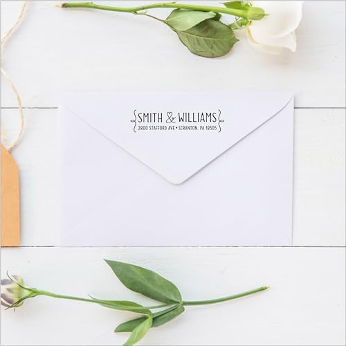 Personalized Heart Ampersand Self-Inking Return Address Stamp for Wedding - Image 5