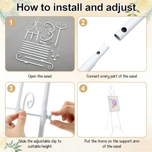 Easel Stand for Sign, Classic, White, 2 Pcs - Image 4