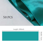 Satin Chair Sashes Bows 50 Pack Universal Polyester Chair Ribbons for Wedding Anniversary Retirement Party Birthday Engagement Banquet Graduation Outdoor Events Decor (Teal, 50 pcs) - Image 3