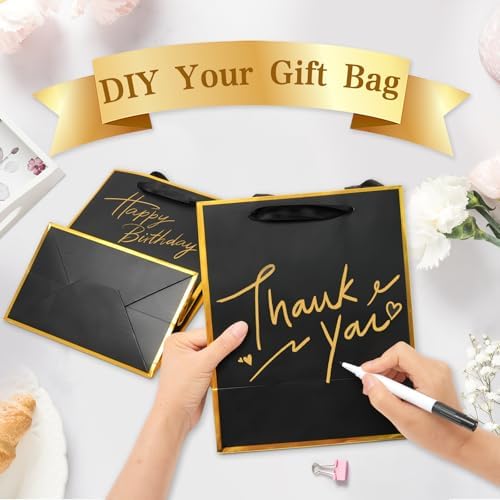 Epoesch 24 Pack Gift Bags with Handles & 24 Tissue Papers – 8x5x10 Inches - Image 4