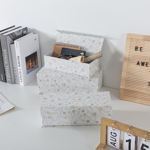 Soul & Lane - Decorative Storage Boxes with Lids, Set of 3, Ivory Lace - Image 7