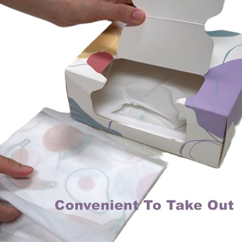 SUNVENO Disposable Baby Bibs with Crumb Catcher Pocket, Leakproof Liner, Adjustable Adhesive Tabs, Individually Wrapped - Image 5