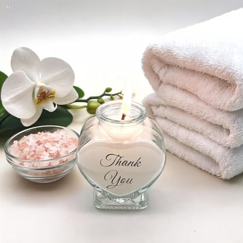 Wedding Favor guest Bulk, Set of Heart Glass Candle Party with custom sticker and dried flowers Bridal Party, Baby shower gifts (White, Set of 100) - Image 3
