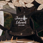 Wedding Welcome Sign - Guest Book Alternative – Personalized Heart Drop Box with Tree Design for Reception, Baby Shower & Engagement Party Decor - Personalized Wedding Guest Book Alternative - Image 5