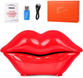 Audio Guest Book Phone for Weddings & Parties, Lip-Shaped Voicemail Recorder, Custom Message Recording, Adjustable Volume, Replay Function (Red) by ROOMEDAL