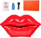 Audio Guest Book Phone for Weddings & Parties, Lip-Shaped Voicemail Recorder, Custom Message Recording, Adjustable Volume, Replay Function (Red) by ROOMEDAL