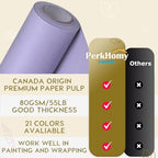 PerkHomy 48" x 2,400" (200') Light Purple Kraft Paper Roll for Craft Bulletin Board Paper Art Table Covering Crafting Gift Wrapping Bouquet Packing Parcel 80GSM 55LB (Light Purple, 48" x 200') - Image 3