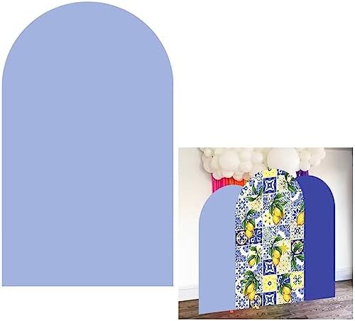 NIVIUS PHOTO Mediterranean Lemon Arch Backdrop Blue & Yellow Tile Party Decor for Indoor/Outdoor Events, Birthday Photo Booth Background (6X3FT,ZUS-Arch-GX-1333) by NIVIUS+PHOTO