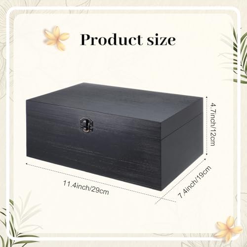 Geelin Wooden Wedding Card Box with Letter Flag Rustic,Black - Image 2
