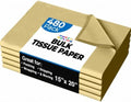Party Solids Gold Tissue Paper for Gift Bags - 15" X 20" Bulk Tissue Paper Gold 480 Sheets - 10lb Newsprint for Packing, Birthday Gift Box Filler, Packing Supplies for Moving Supplies by PartySolids