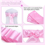 MDS® Pack of 100 Satin Chair Sashes for Wedding & Events – Pink - Image 5