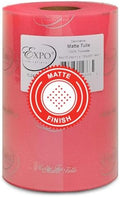 Expo International Decorative Matte Tulle, Roll/Spool of 6” X 100 Yards, Lightweight Polyester Tulle Fabric for Tutus, Costumes, and Party Decorations, Washable, Easy-to-Use, Coral by ExpoInternational