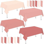 Whaline 16Pcs Pink Plastic Tablecloth 4 Pink Series Colors Rectangle Table Cover Waterproof Table Cloth for Birthday Wedding Parties Decorations Supplies, 54 x 108 Inch by Whaline