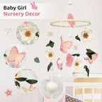 Baby Mobile for Crib Flowers and Butterflies Crib Mobile - Image 3