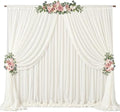 20ft x 10ft Beige Backdrop Curtains, Wrinkle-Free Sheer Chiffon Fabric Photo Backdrop Drapes for Wedding Arch Party Ceremony Stage Photography Decorations by WishCare