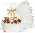 8PCS Small Woven Basket for Gift with Bags, Ribbons & Fillers, White by PokemonCardsBinder