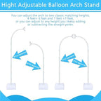 Balloon Arch Stand Kit for Party Backdrop Decoration 8.2FT & 6FT - Image 2