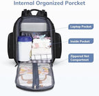 Mancro Backpack Diaper Bag, Travel Baby Changing Bag for Dad and Men - Image 2