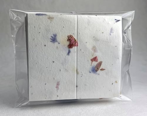 Of The Earth Handmade Paper - Wildflower Seed Paper Folding Table Card - Place/Name/Gift - 3.5" x 4" - Set of 96 (56s Pink & Purple Petal) - Image 4